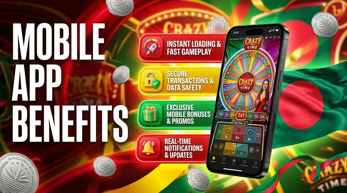 CrazyTime App interface highlighting portability and smooth access