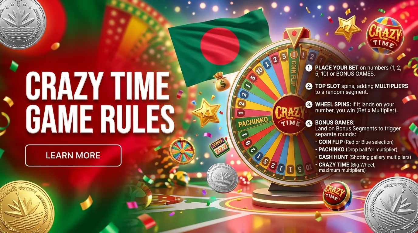 Crazy Time rules explain payouts bonus rounds and multiplier features
