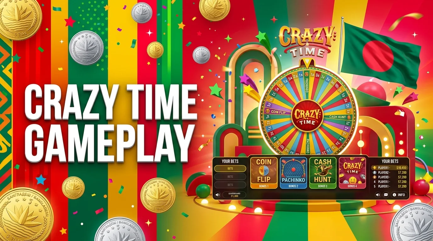 Crazy Time Interface: Wheel View, Betting Grid & Controls