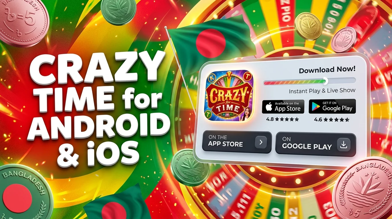 Crazy Time mobile gameplay available through apps and browsers
